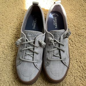Sperry memory foam slip on grey womens size 9